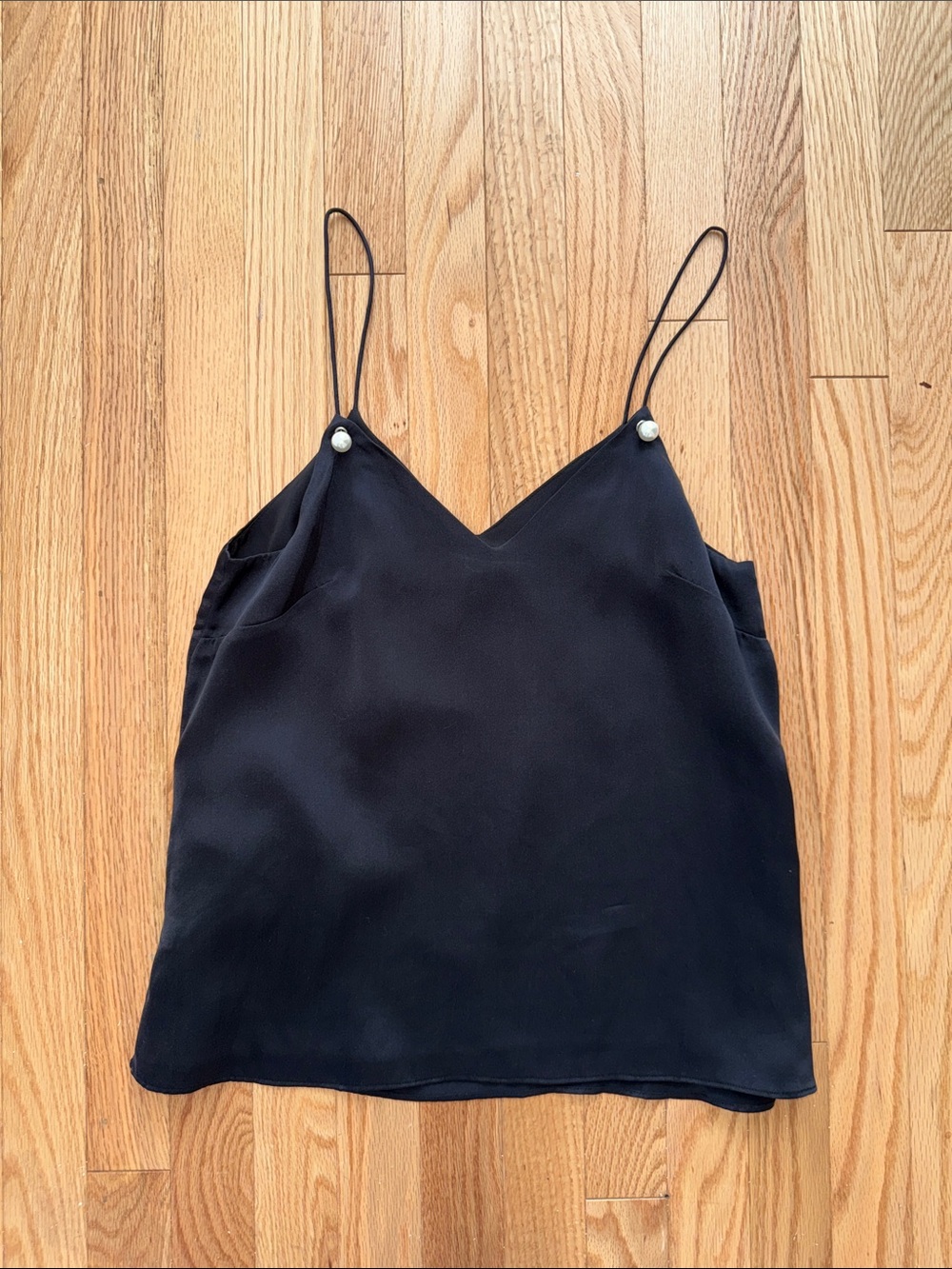 Cami NYC Black V-Neck Satin Spaghetti Strap Camisole